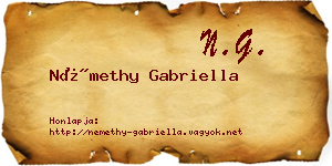 Némethy Gabriella névjegykártya