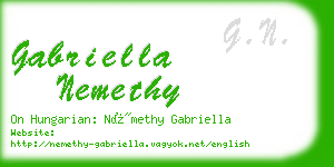 gabriella nemethy business card